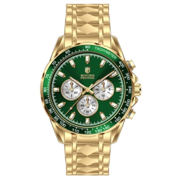 Gold and Green Montres Prestige Watch 44mm